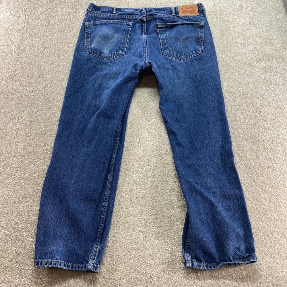 Levis 505 Regular Fit Jeans Mens 36x30 Blue Medium Wash‎ Straight Leg